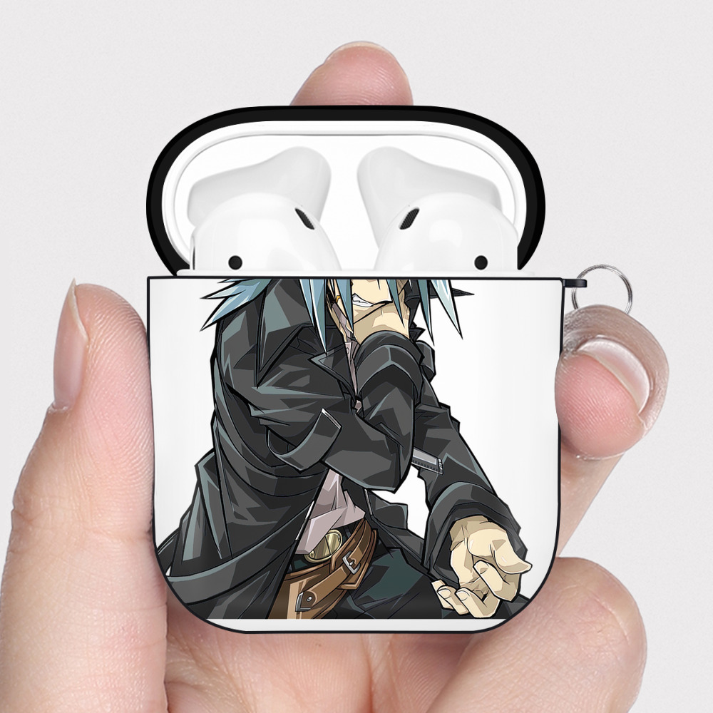 （画像用） 遊☆戯☆王 Yu-Gi-Oh! AirPods 第2世代保護ケース ハードシェル ブラック 耐衝撃・防指紋・カラビナ付き
