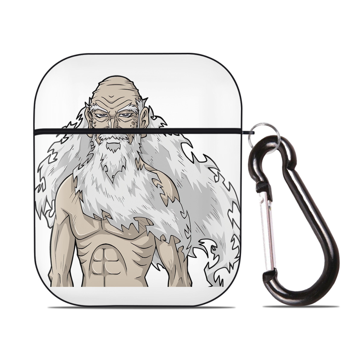 （画像用） 遊☆戯☆王 Yu-Gi-Oh! AirPods 第2世代保護ケース ハードシェル ブラック 耐衝撃・防指紋・カラビナ付き