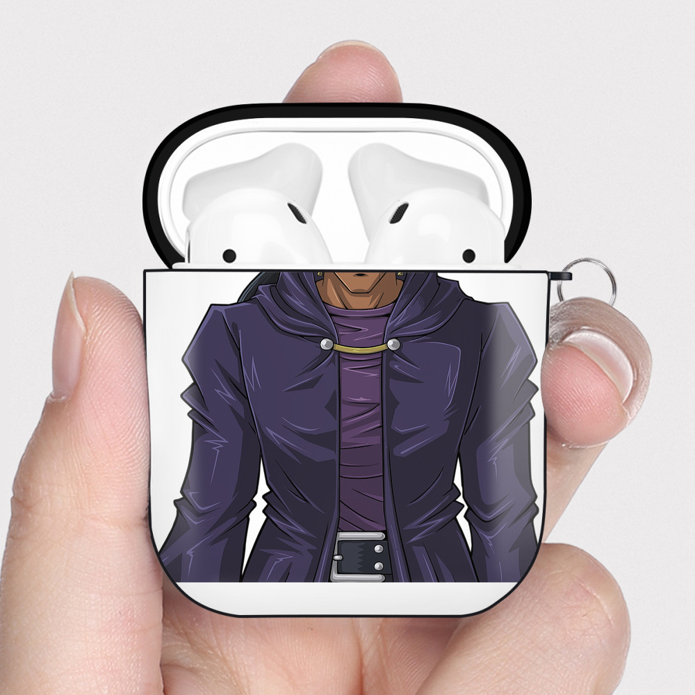 （画像用） 遊☆戯☆王 Yu-Gi-Oh! AirPods 第2世代保護ケース ハードシェル ブラック 耐衝撃・防指紋・カラビナ付き