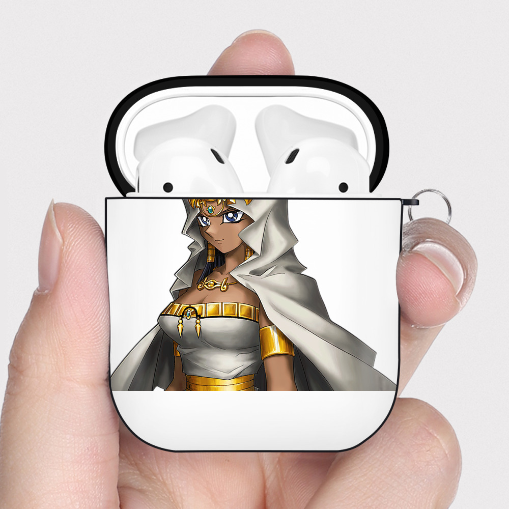 （画像用） 遊☆戯☆王 Yu-Gi-Oh! AirPods 第2世代保護ケース ハードシェル ブラック 耐衝撃・防指紋・カラビナ付き
