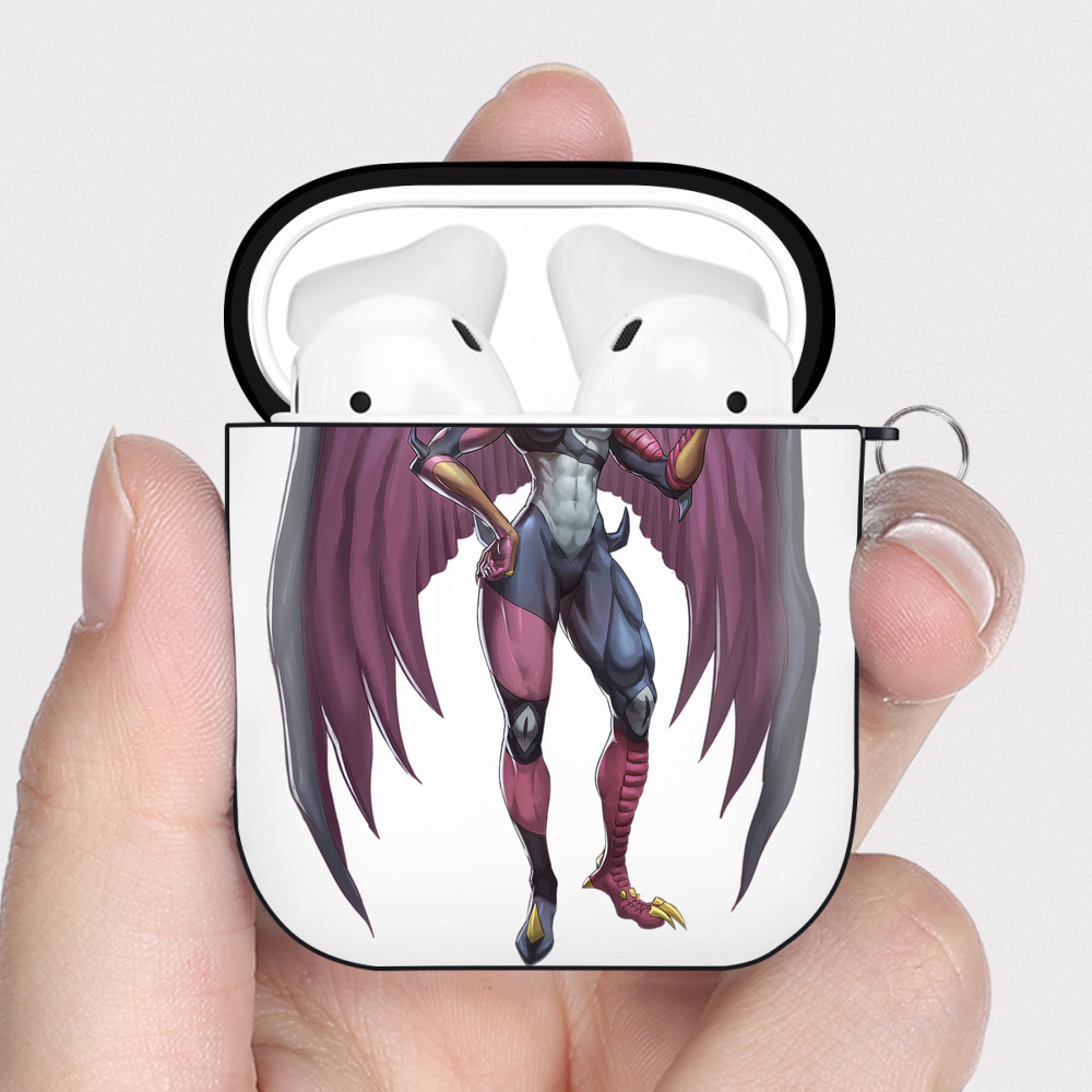 （画像用） 遊☆戯☆王 Yu-Gi-Oh! AirPods 第2世代保護ケース ハードシェル ブラック 耐衝撃・防指紋・カラビナ付き
