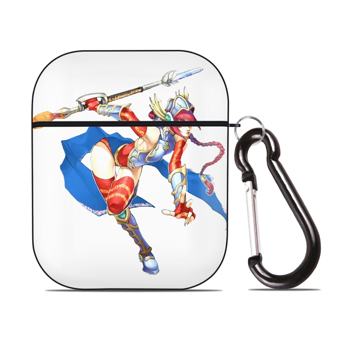 （画像用） 遊☆戯☆王 Yu-Gi-Oh! AirPods 第2世代保護ケース ハードシェル ブラック 耐衝撃・防指紋・カラビナ付き