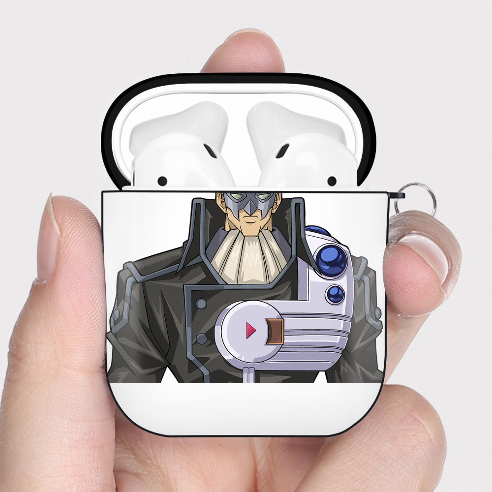 （画像用） 遊☆戯☆王 Yu-Gi-Oh! AirPods 第2世代保護ケース ハードシェル ブラック 耐衝撃・防指紋・カラビナ付き