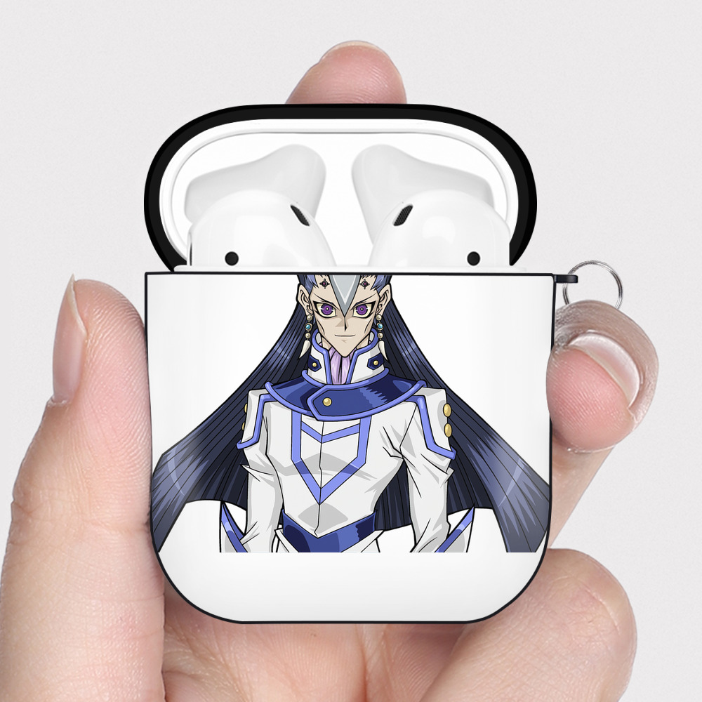 （画像用） 遊☆戯☆王 Yu-Gi-Oh! AirPods 第2世代保護ケース ハードシェル ブラック 耐衝撃・防指紋・カラビナ付き