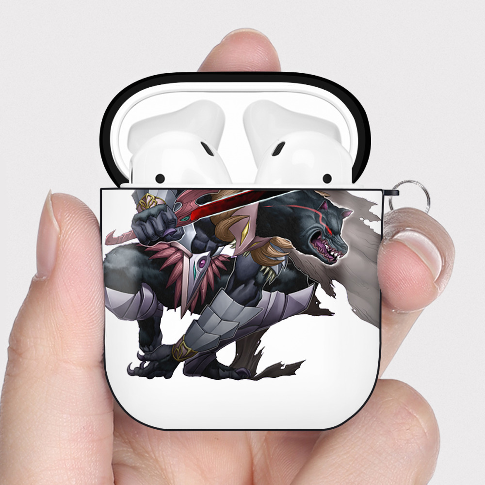 （画像用） 遊☆戯☆王 Yu-Gi-Oh! AirPods 第2世代保護ケース ハードシェル ブラック 耐衝撃・防指紋・カラビナ付き