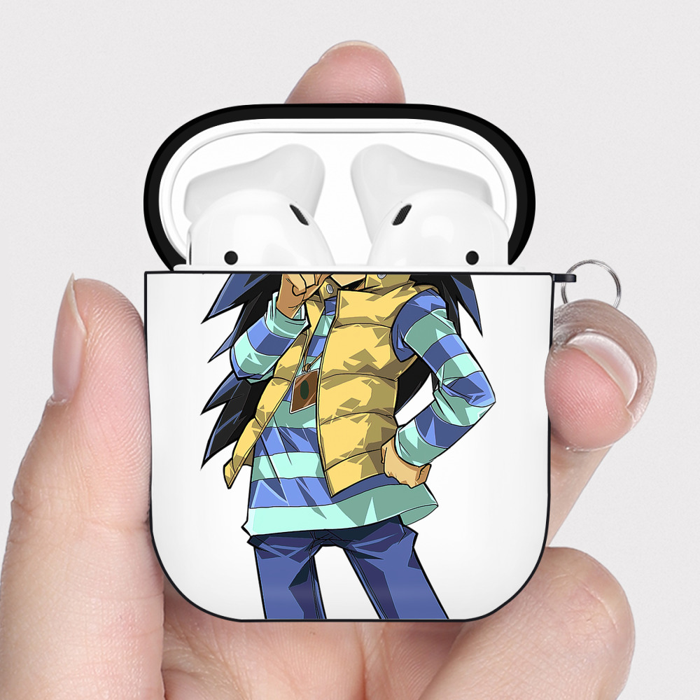 （画像用） 遊☆戯☆王 Yu-Gi-Oh! AirPods 第2世代保護ケース ハードシェル ブラック 耐衝撃・防指紋・カラビナ付き