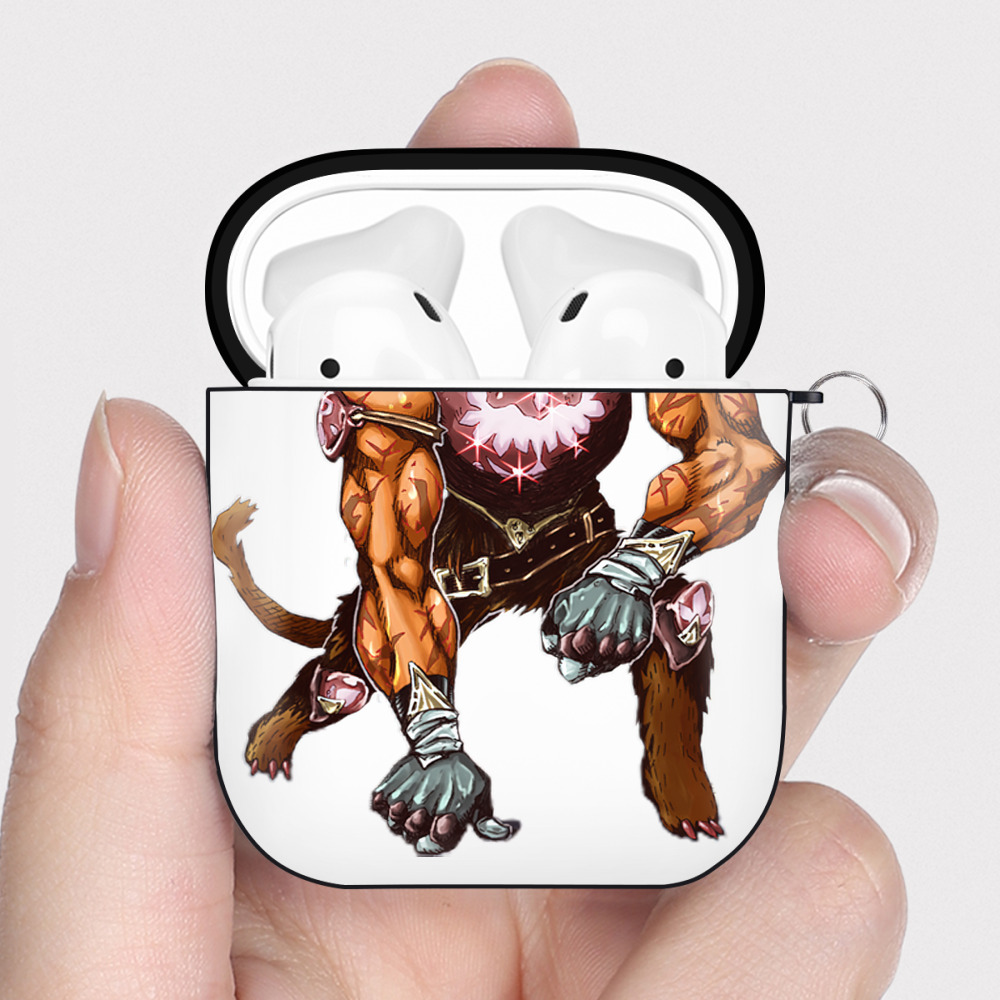 （画像用） 遊☆戯☆王 Yu-Gi-Oh! AirPods 第2世代保護ケース ハードシェル ブラック 耐衝撃・防指紋・カラビナ付き