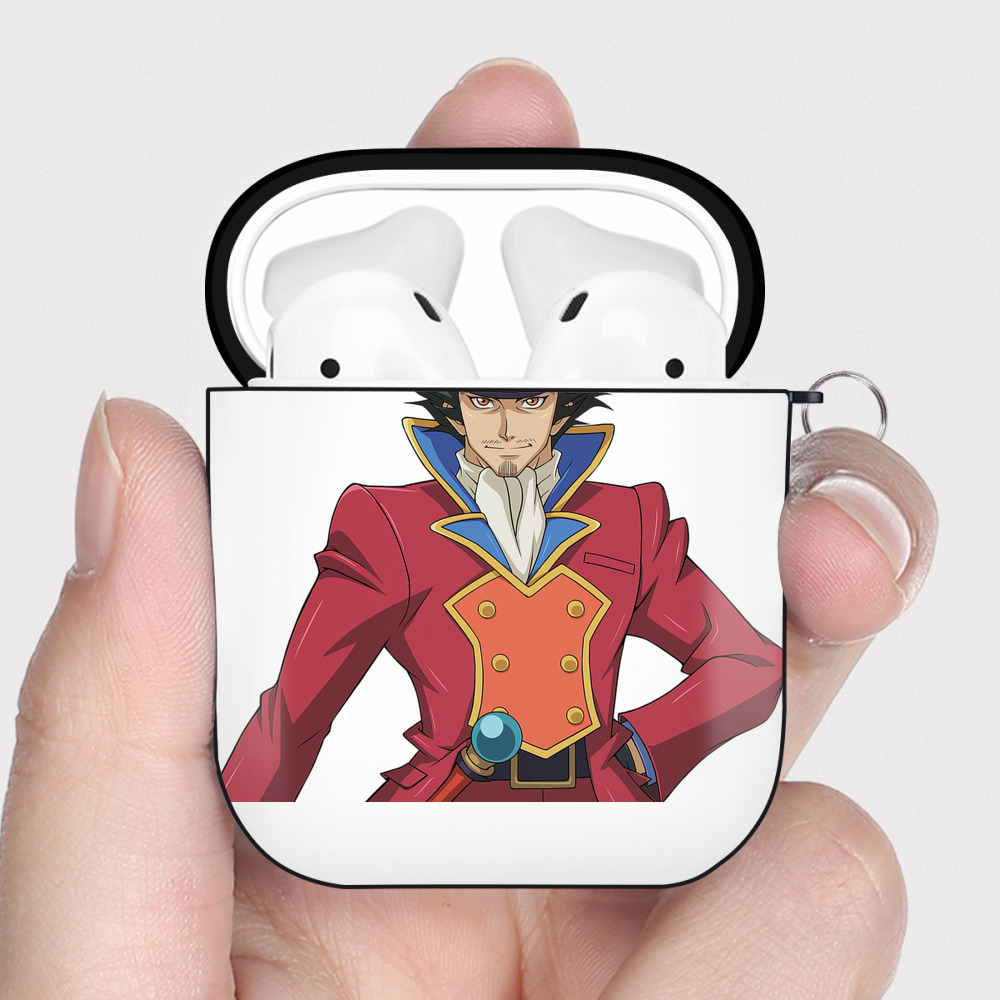 （画像用） 遊☆戯☆王 Yu-Gi-Oh! AirPods 第2世代保護ケース ハードシェル ブラック 耐衝撃・防指紋・カラビナ付き