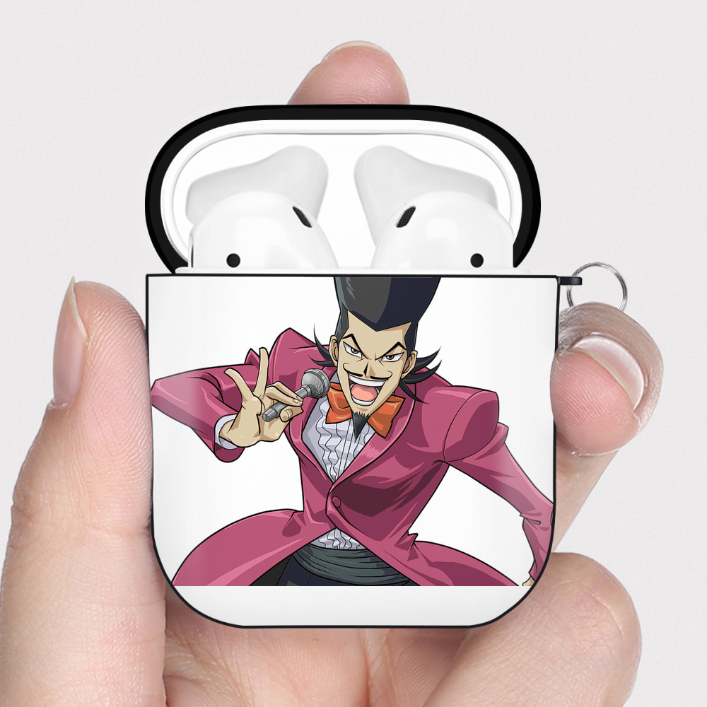 （画像用） 遊☆戯☆王 Yu-Gi-Oh! AirPods 第2世代保護ケース ハードシェル ブラック 耐衝撃・防指紋・カラビナ付き