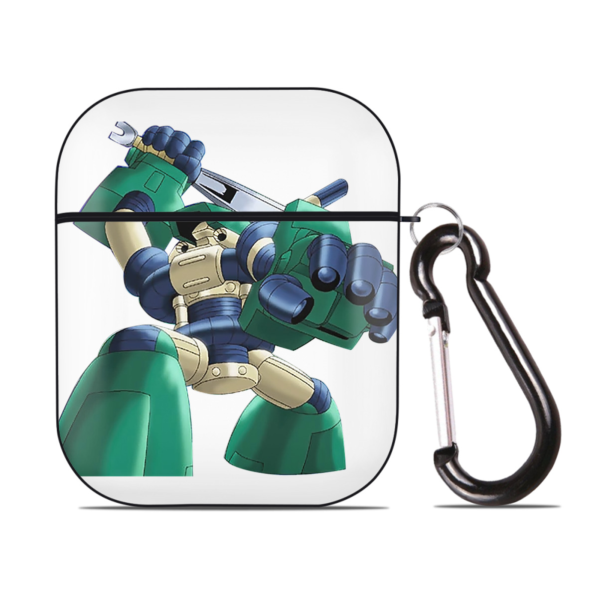 （画像用） 遊☆戯☆王 Yu-Gi-Oh! AirPods 第2世代保護ケース ハードシェル ブラック 耐衝撃・防指紋・カラビナ付き
