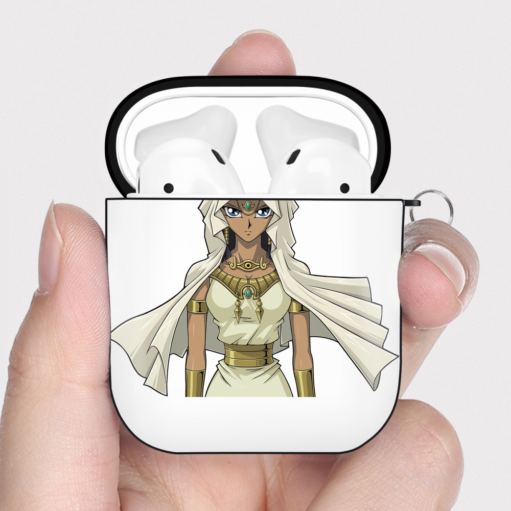 （画像用） 遊☆戯☆王 Yu-Gi-Oh! AirPods 第2世代保護ケース ハードシェル ブラック 耐衝撃・防指紋・カラビナ付き