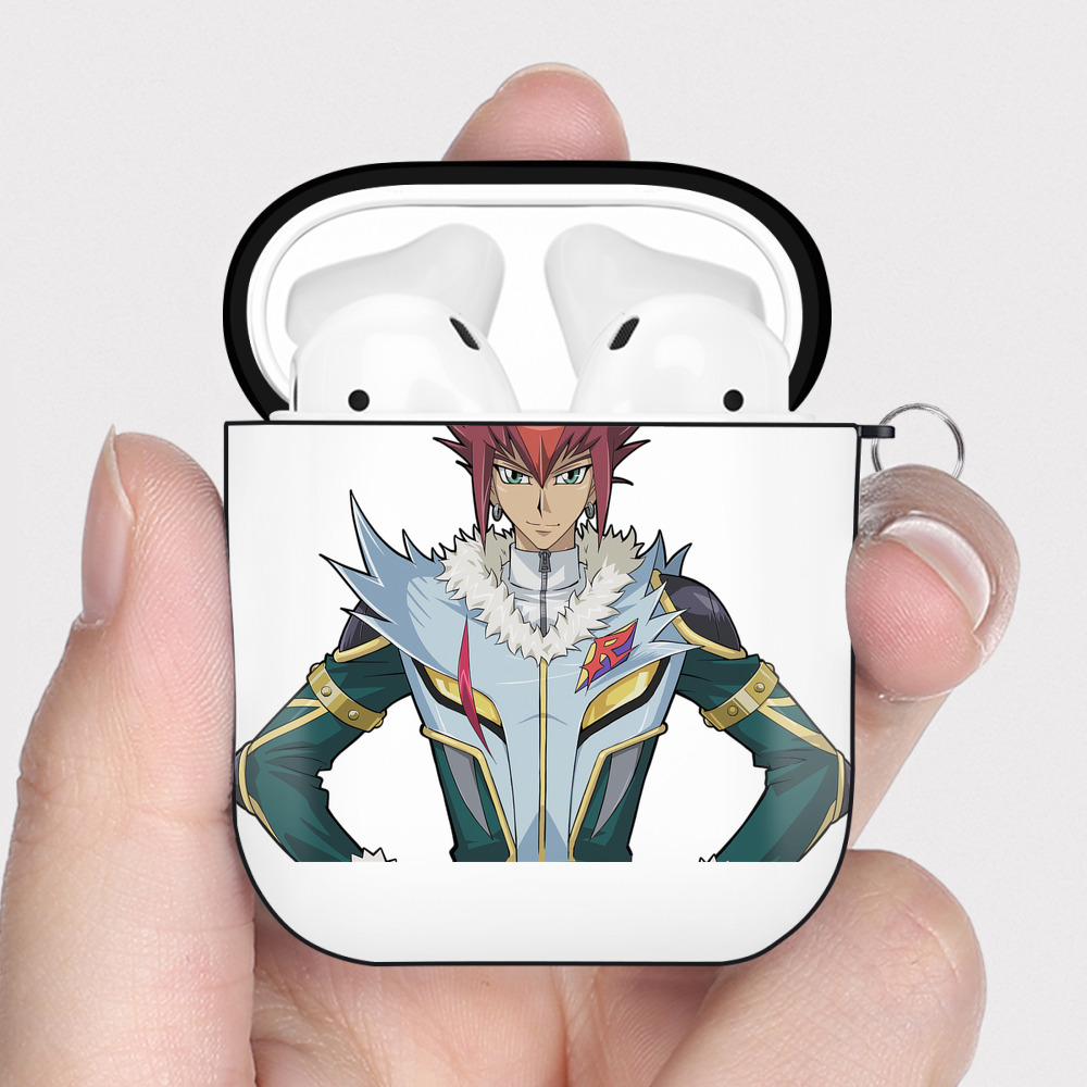 （画像用） 遊☆戯☆王 Yu-Gi-Oh! AirPods 第2世代保護ケース ハードシェル ブラック 耐衝撃・防指紋・カラビナ付き