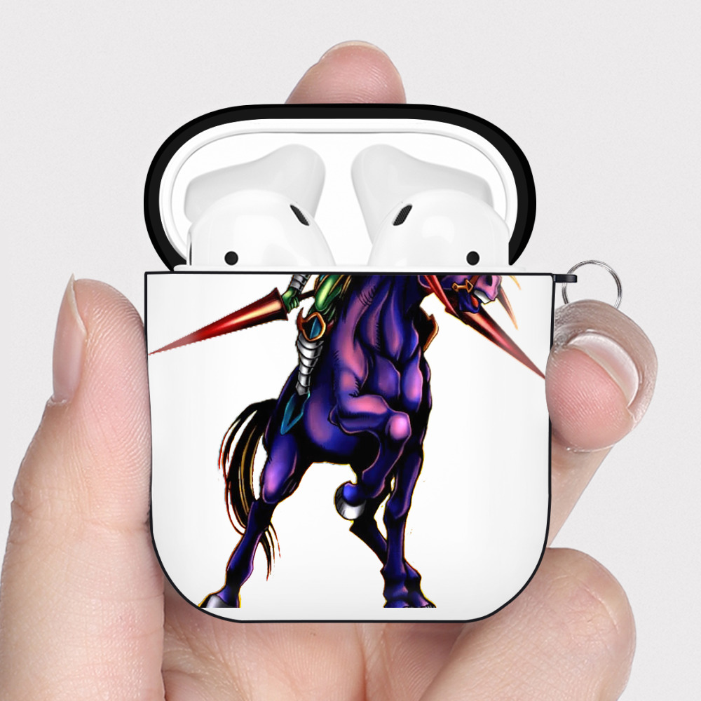 （画像用） 遊☆戯☆王 Yu-Gi-Oh! AirPods 第2世代保護ケース ハードシェル ブラック 耐衝撃・防指紋・カラビナ付き