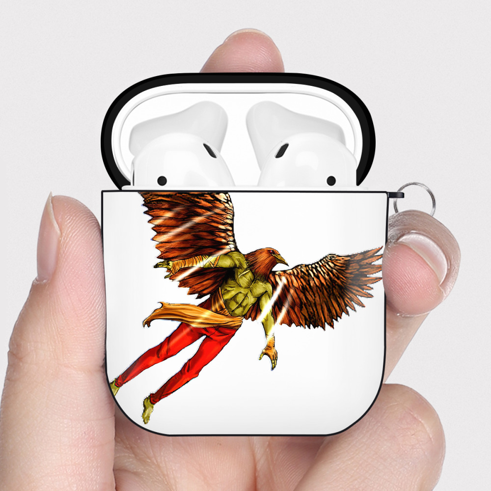 （画像用） 遊☆戯☆王 Yu-Gi-Oh! AirPods 第2世代保護ケース ハードシェル ブラック 耐衝撃・防指紋・カラビナ付き