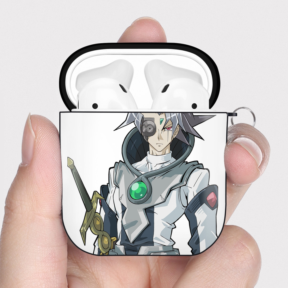 （画像用） 遊☆戯☆王 Yu-Gi-Oh! AirPods 第2世代保護ケース ハードシェル ブラック 耐衝撃・防指紋・カラビナ付き