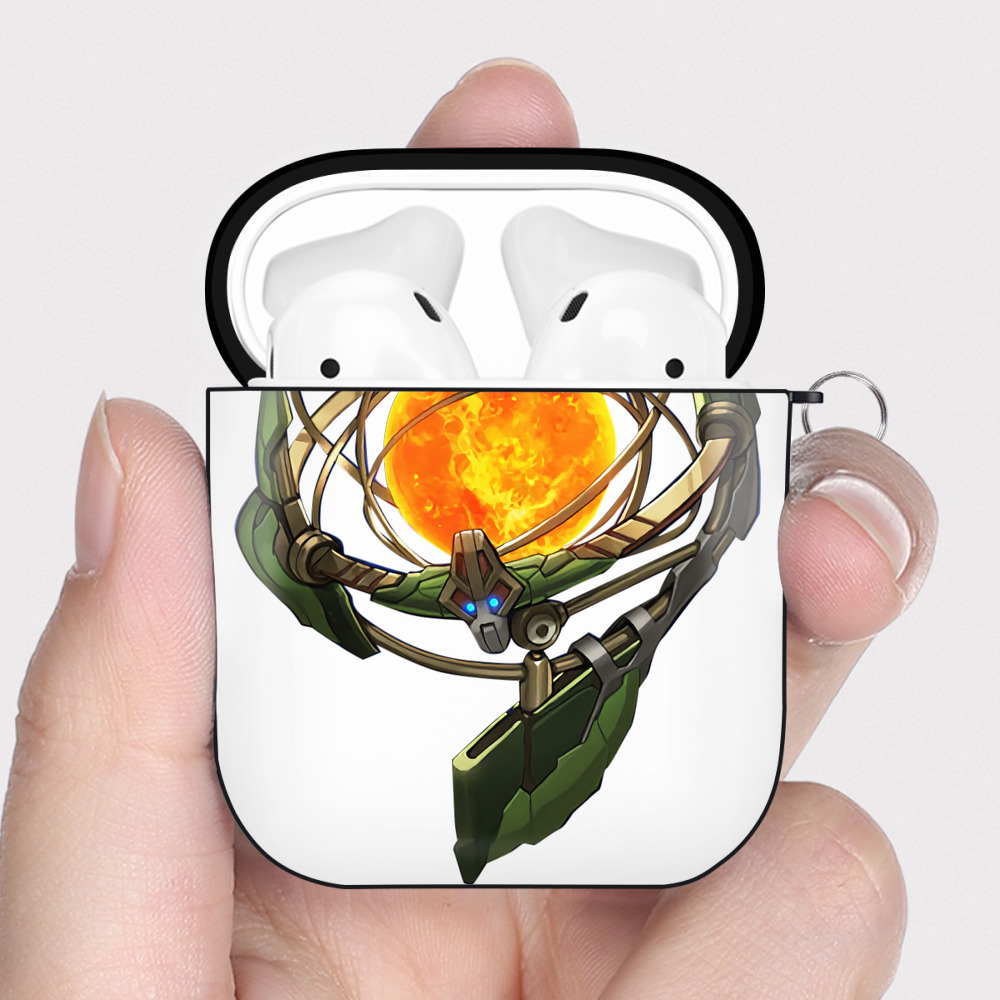 （画像用） 遊☆戯☆王 Yu-Gi-Oh! AirPods 第2世代保護ケース ハードシェル ブラック 耐衝撃・防指紋・カラビナ付き