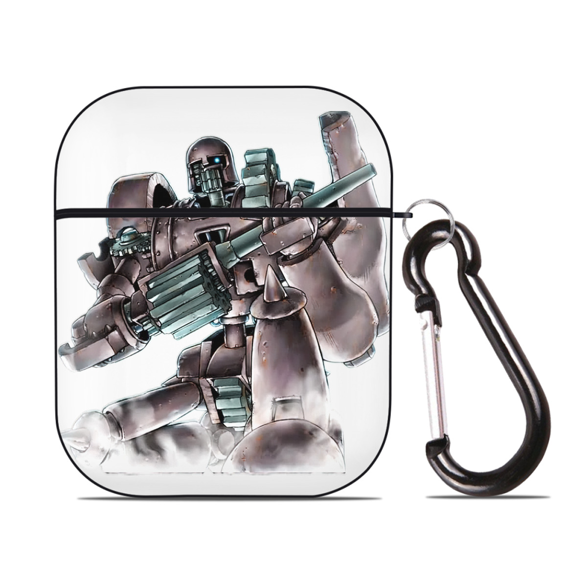 （画像用） 遊☆戯☆王 Yu-Gi-Oh! AirPods 第2世代保護ケース ハードシェル ブラック 耐衝撃・防指紋・カラビナ付き