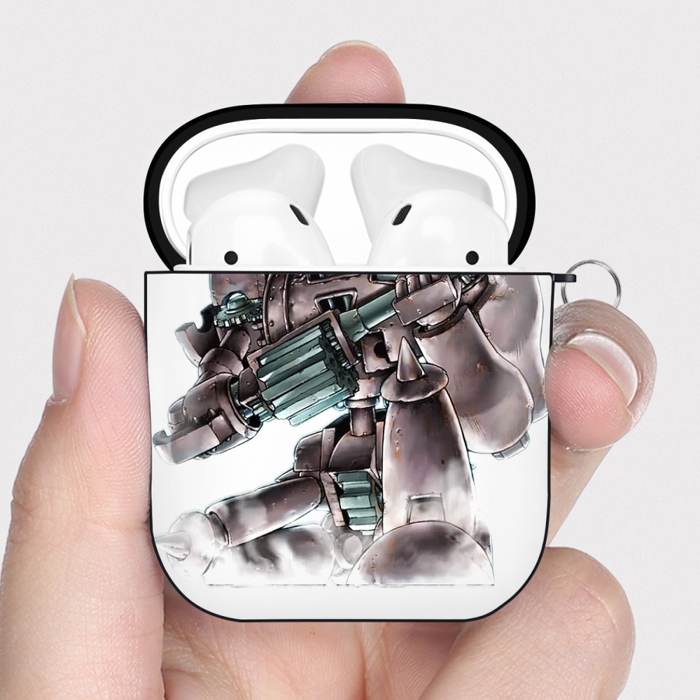 （画像用） 遊☆戯☆王 Yu-Gi-Oh! AirPods 第2世代保護ケース ハードシェル ブラック 耐衝撃・防指紋・カラビナ付き