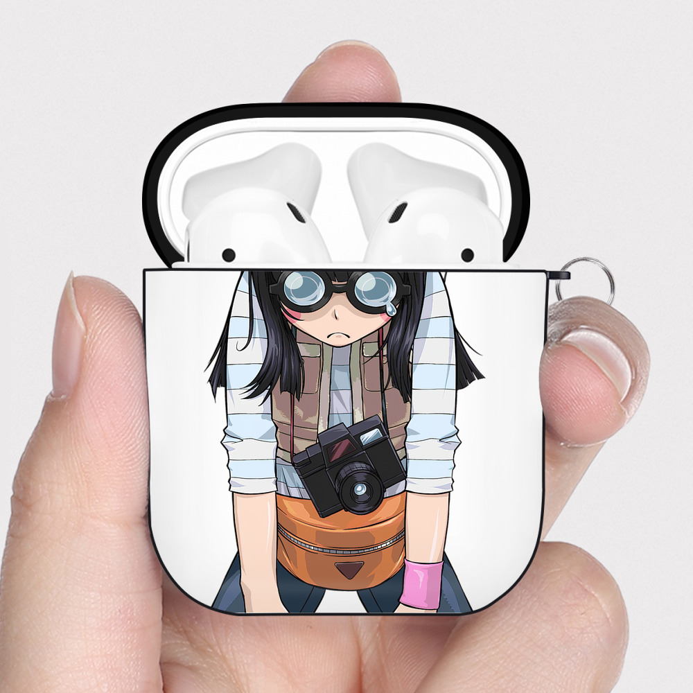 （画像用） 遊☆戯☆王 Yu-Gi-Oh! AirPods 第2世代保護ケース ハードシェル ブラック 耐衝撃・防指紋・カラビナ付き
