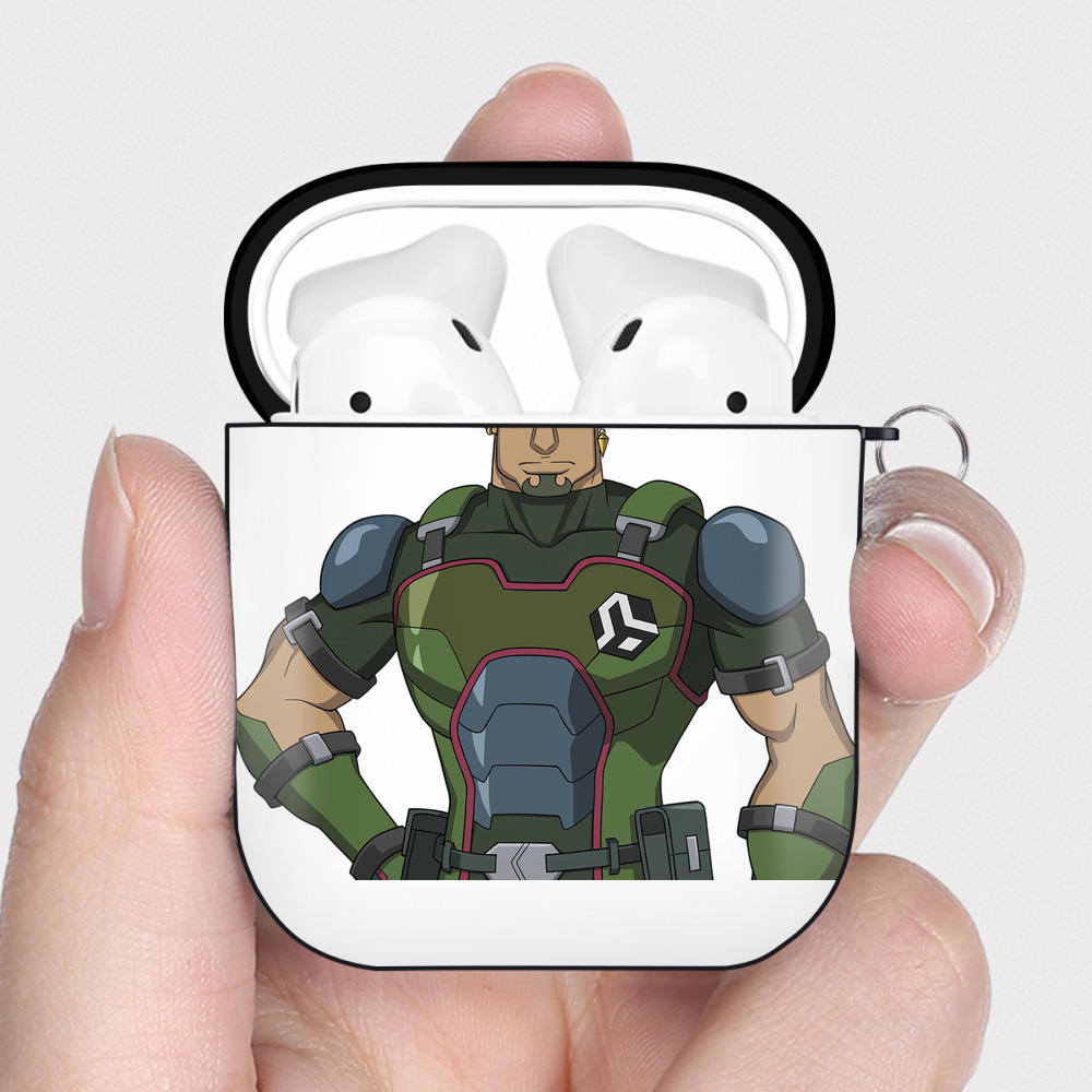 （画像用） 遊☆戯☆王 Yu-Gi-Oh! AirPods 第2世代保護ケース ハードシェル ブラック 耐衝撃・防指紋・カラビナ付き