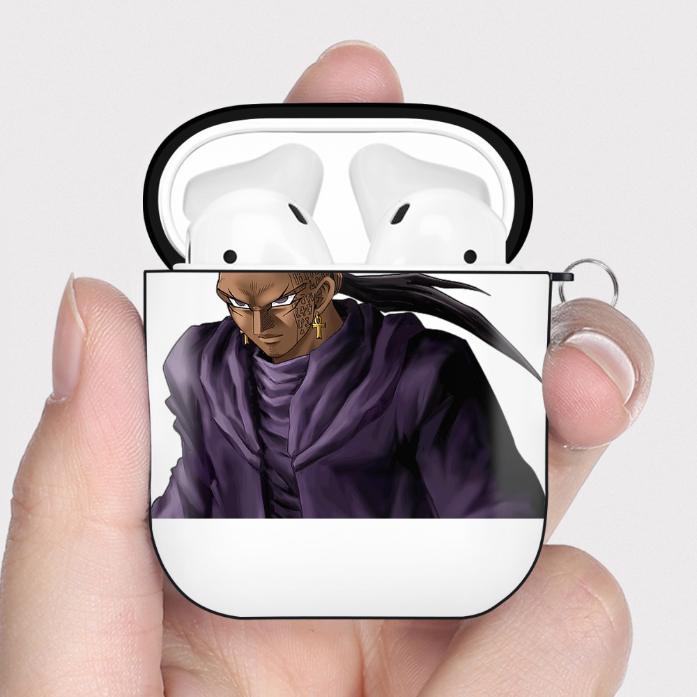 （画像用） 遊☆戯☆王 Yu-Gi-Oh! AirPods 第2世代保護ケース ハードシェル ブラック 耐衝撃・防指紋・カラビナ付き