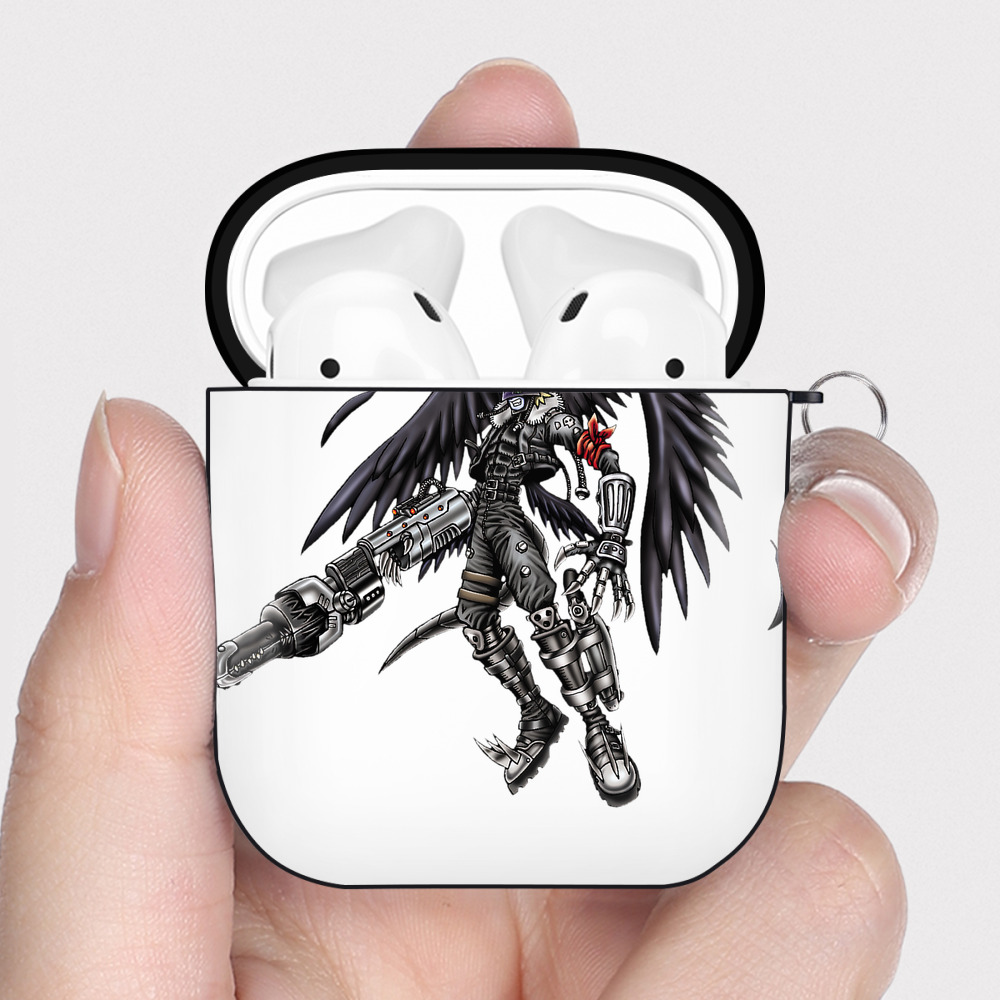 （画像用） 遊☆戯☆王 Yu-Gi-Oh! AirPods 第2世代保護ケース ハードシェル ブラック 耐衝撃・防指紋・カラビナ付き