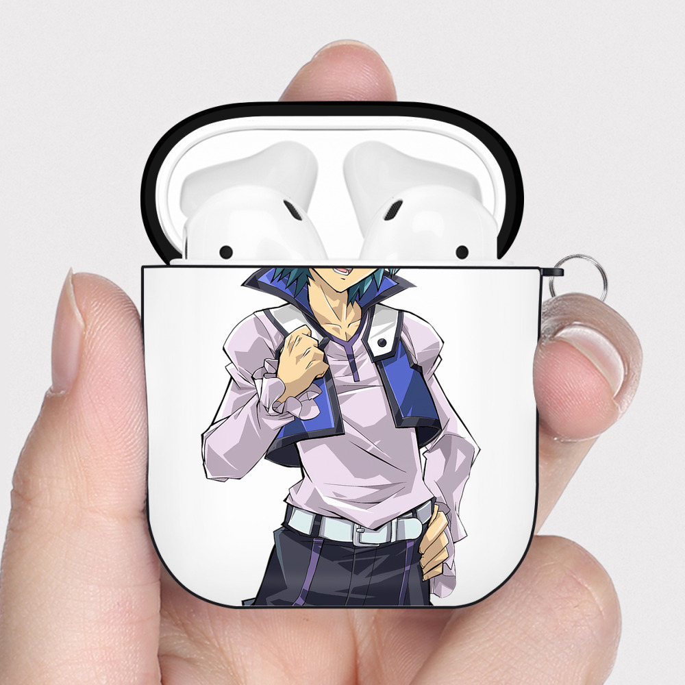 （画像用） 遊☆戯☆王 Yu-Gi-Oh! AirPods 第2世代保護ケース ハードシェル ブラック 耐衝撃・防指紋・カラビナ付き