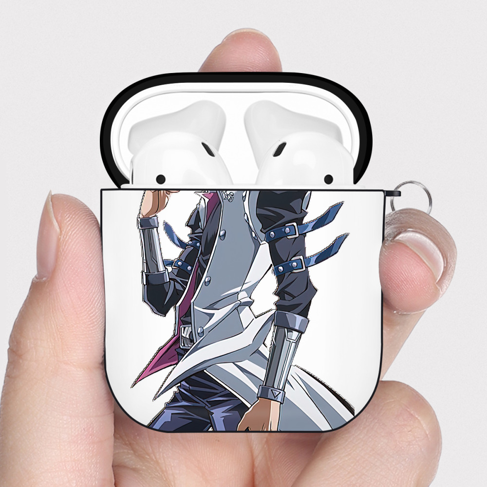 （画像用） 遊☆戯☆王 Yu-Gi-Oh! AirPods 第2世代保護ケース ハードシェル ブラック 耐衝撃・防指紋・カラビナ付き