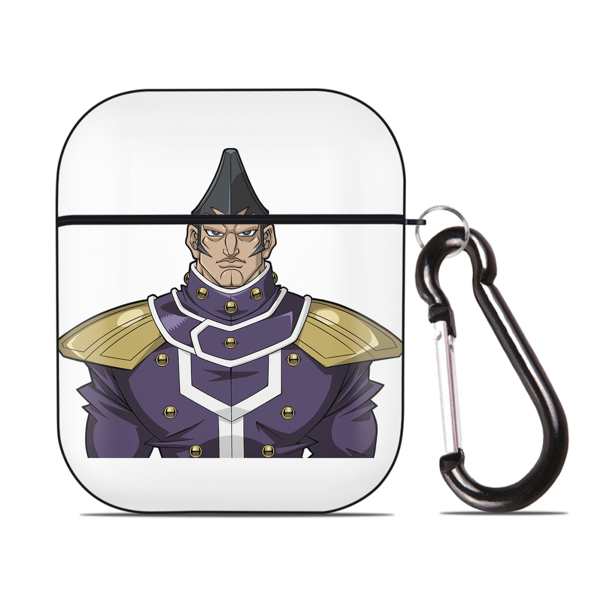 （画像用） 遊☆戯☆王 Yu-Gi-Oh! AirPods 第2世代保護ケース ハードシェル ブラック 耐衝撃・防指紋・カラビナ付き