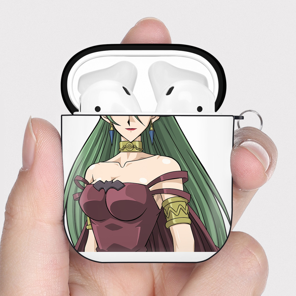 （画像用） 遊☆戯☆王 Yu-Gi-Oh! AirPods 第2世代保護ケース ハードシェル ブラック 耐衝撃・防指紋・カラビナ付き