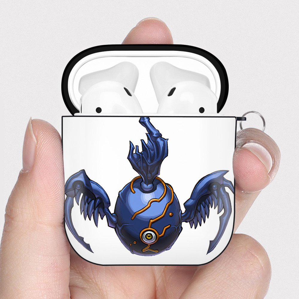 （画像用） 遊☆戯☆王 Yu-Gi-Oh! AirPods 第2世代保護ケース ハードシェル ブラック 耐衝撃・防指紋・カラビナ付き