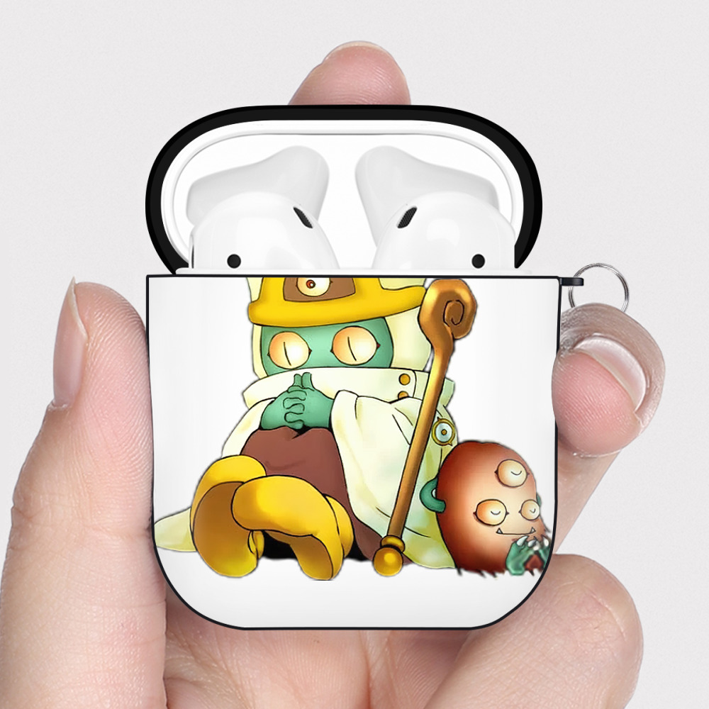 （画像用） 遊☆戯☆王 Yu-Gi-Oh! AirPods 第2世代保護ケース ハードシェル ブラック 耐衝撃・防指紋・カラビナ付き