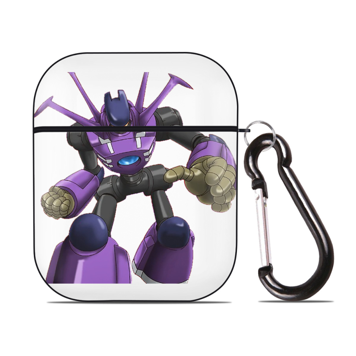 （画像用） 遊☆戯☆王 Yu-Gi-Oh! AirPods 第2世代保護ケース ハードシェル ブラック 耐衝撃・防指紋・カラビナ付き