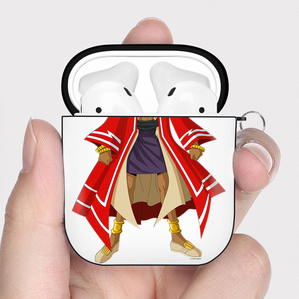 （画像用） 遊☆戯☆王 Yu-Gi-Oh! AirPods 第2世代保護ケース ハードシェル ブラック 耐衝撃・防指紋・カラビナ付き