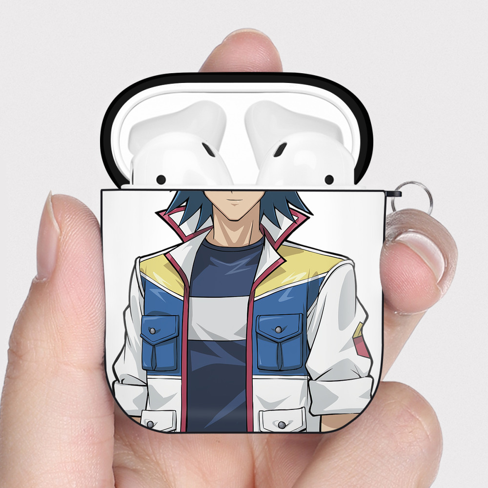 （画像用） 遊☆戯☆王 Yu-Gi-Oh! AirPods 第2世代保護ケース ハードシェル ブラック 耐衝撃・防指紋・カラビナ付き