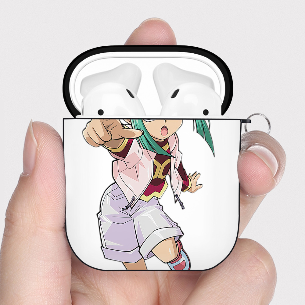 （画像用） 遊☆戯☆王 Yu-Gi-Oh! AirPods 第2世代保護ケース ハードシェル ブラック 耐衝撃・防指紋・カラビナ付き