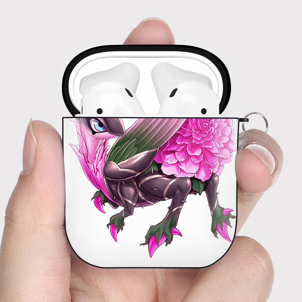 （画像用） 遊☆戯☆王 Yu-Gi-Oh! AirPods 第2世代保護ケース ハードシェル ブラック 耐衝撃・防指紋・カラビナ付き