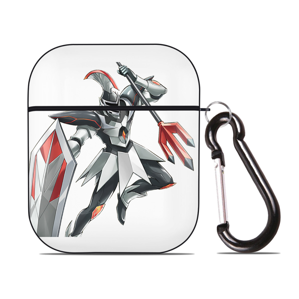 （画像用） 遊☆戯☆王 Yu-Gi-Oh! AirPods 第2世代保護ケース ハードシェル ブラック 耐衝撃・防指紋・カラビナ付き