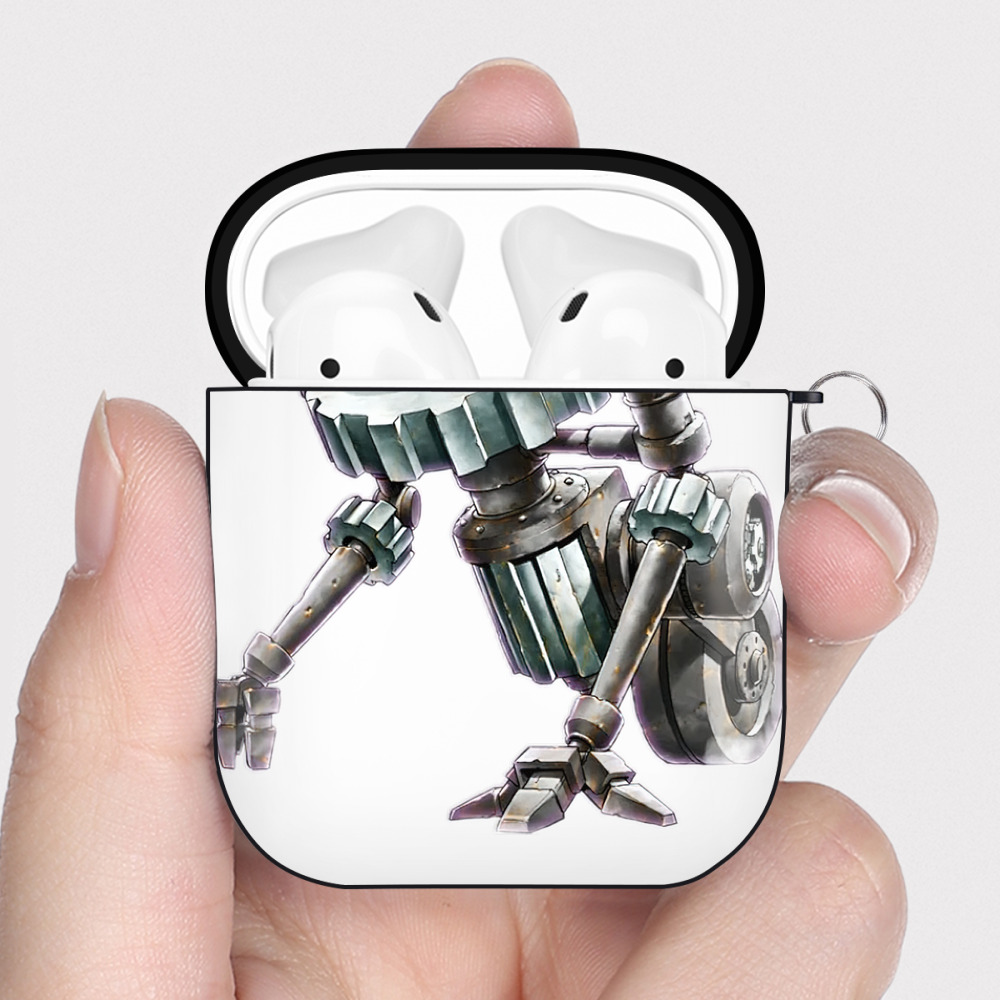 （画像用） 遊☆戯☆王 Yu-Gi-Oh! AirPods 第2世代保護ケース ハードシェル ブラック 耐衝撃・防指紋・カラビナ付き