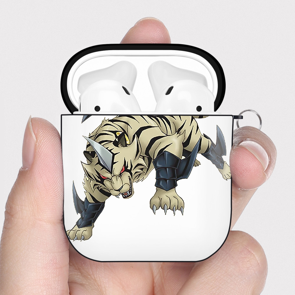（画像用） 遊☆戯☆王 Yu-Gi-Oh! AirPods 第2世代保護ケース ハードシェル ブラック 耐衝撃・防指紋・カラビナ付き