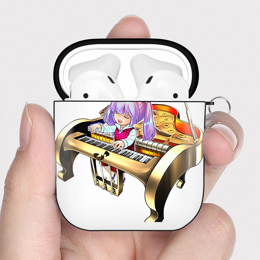 （画像用） 遊☆戯☆王 Yu-Gi-Oh! AirPods 第2世代保護ケース ハードシェル ブラック 耐衝撃・防指紋・カラビナ付き