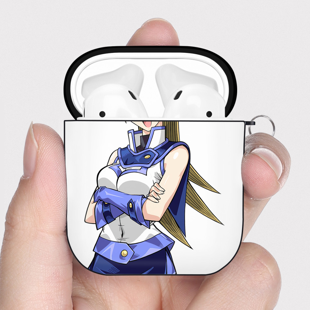 （画像用） 遊☆戯☆王 Yu-Gi-Oh! AirPods 第2世代保護ケース ハードシェル ブラック 耐衝撃・防指紋・カラビナ付き