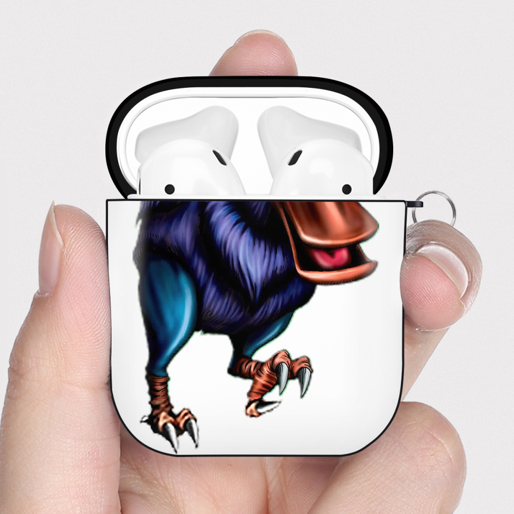 （画像用） 遊☆戯☆王 Yu-Gi-Oh! AirPods 第2世代保護ケース ハードシェル ブラック 耐衝撃・防指紋・カラビナ付き