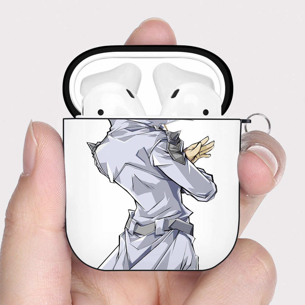 （画像用） 遊☆戯☆王 Yu-Gi-Oh! AirPods 第2世代保護ケース ハードシェル ブラック 耐衝撃・防指紋・カラビナ付き