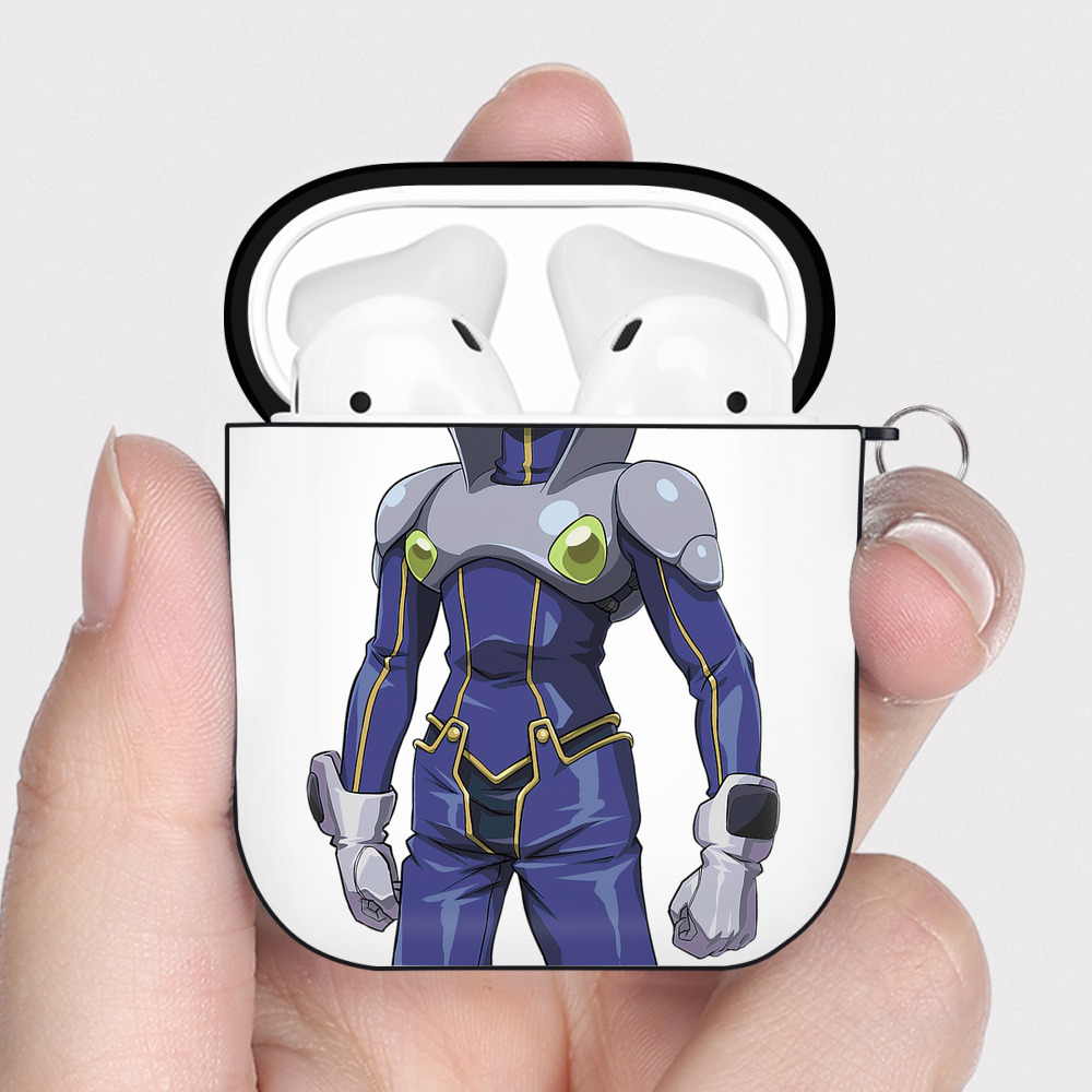 （画像用） 遊☆戯☆王 Yu-Gi-Oh! AirPods 第2世代保護ケース ハードシェル ブラック 耐衝撃・防指紋・カラビナ付き