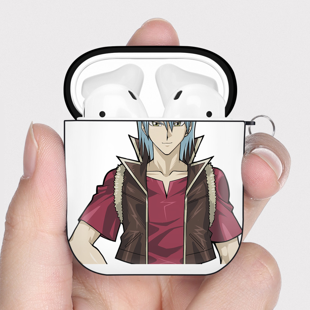 （画像用） 遊☆戯☆王 Yu-Gi-Oh! AirPods 第2世代保護ケース ハードシェル ブラック 耐衝撃・防指紋・カラビナ付き