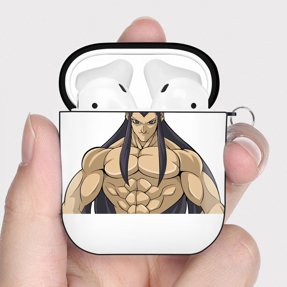 （画像用） 遊☆戯☆王 Yu-Gi-Oh! AirPods 第2世代保護ケース ハードシェル ブラック 耐衝撃・防指紋・カラビナ付き