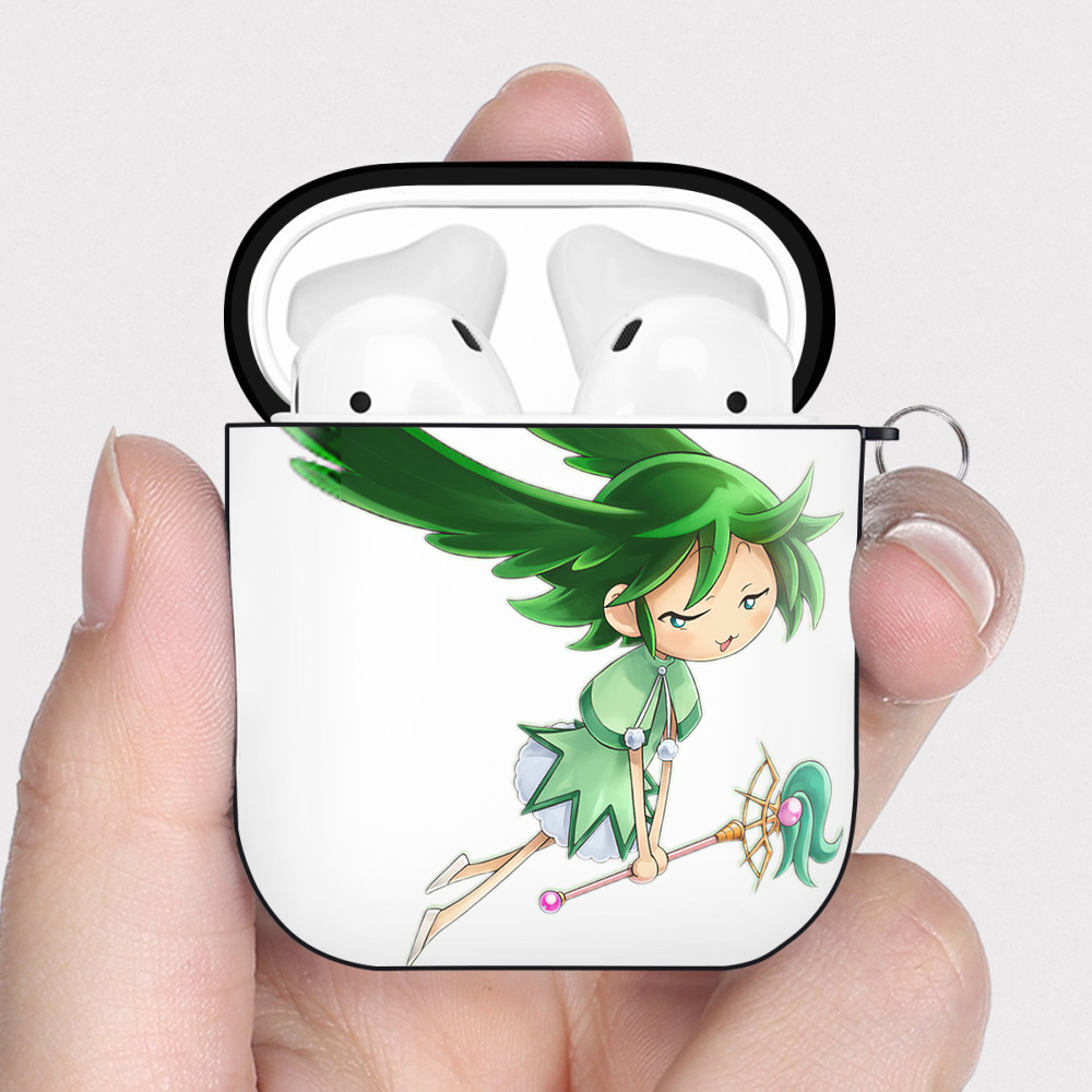 （画像用） 遊☆戯☆王 Yu-Gi-Oh! AirPods 第2世代保護ケース ハードシェル ブラック 耐衝撃・防指紋・カラビナ付き