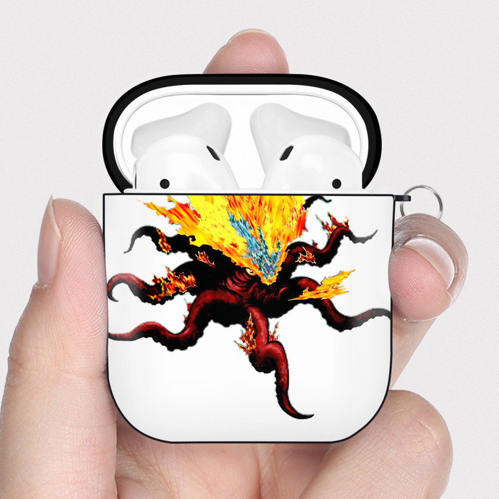（画像用） 遊☆戯☆王 Yu-Gi-Oh! AirPods 第2世代保護ケース ハードシェル ブラック 耐衝撃・防指紋・カラビナ付き