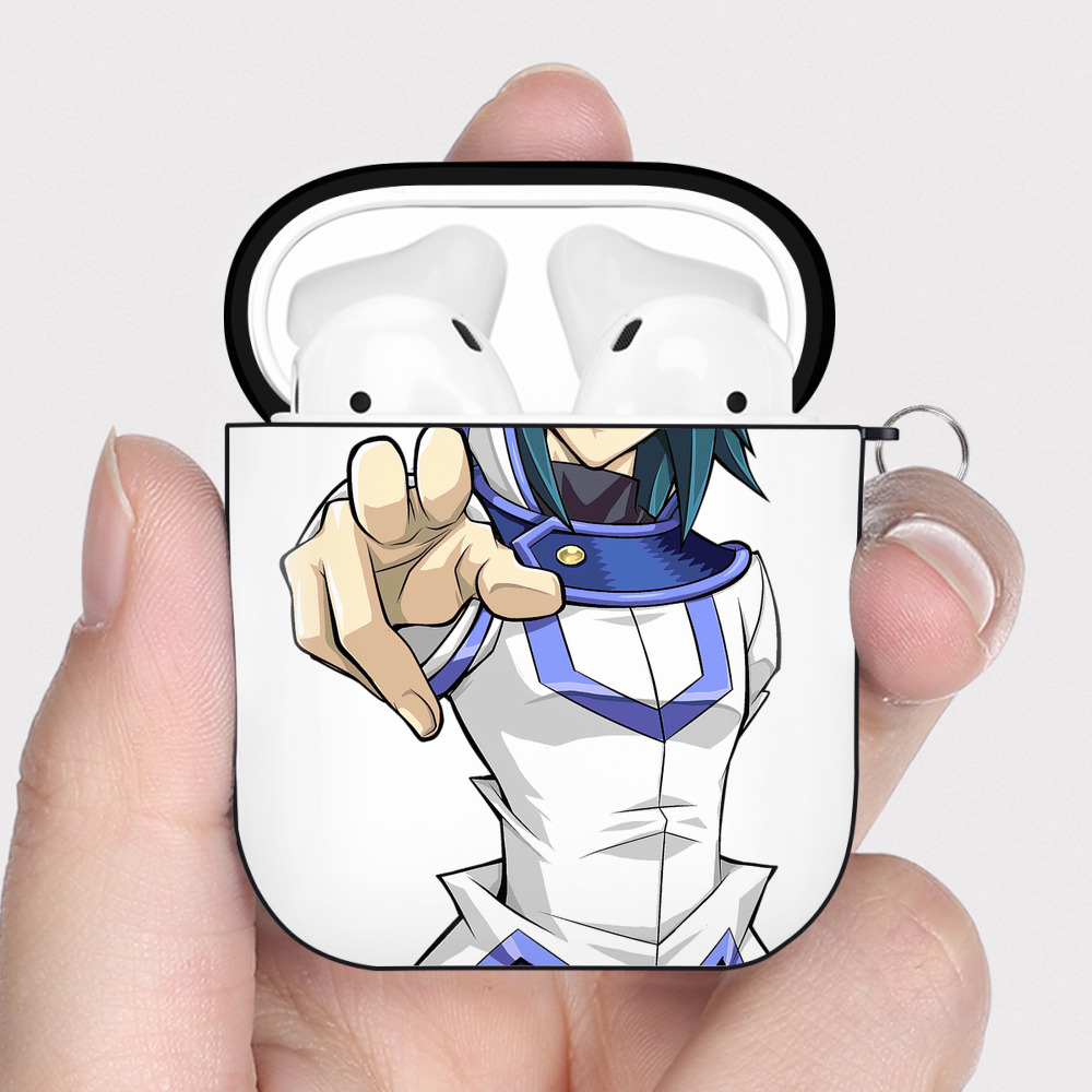 （画像用） 遊☆戯☆王 Yu-Gi-Oh! AirPods 第2世代保護ケース ハードシェル ブラック 耐衝撃・防指紋・カラビナ付き